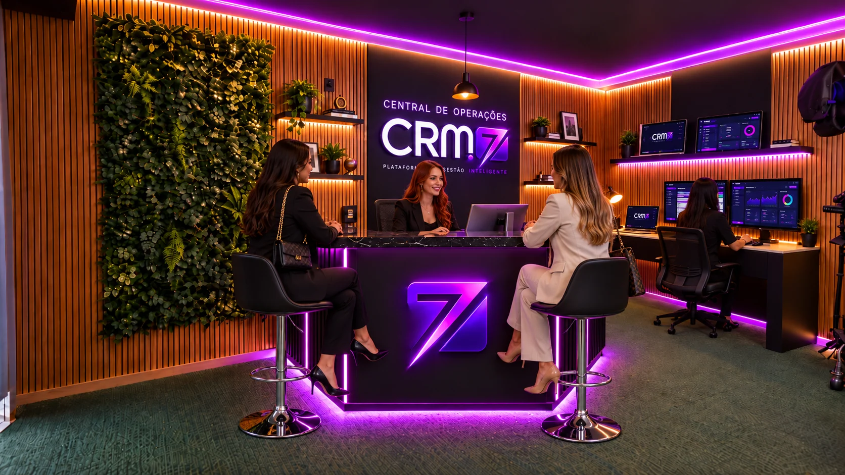 Conceito visual da Central de Operações CRM7